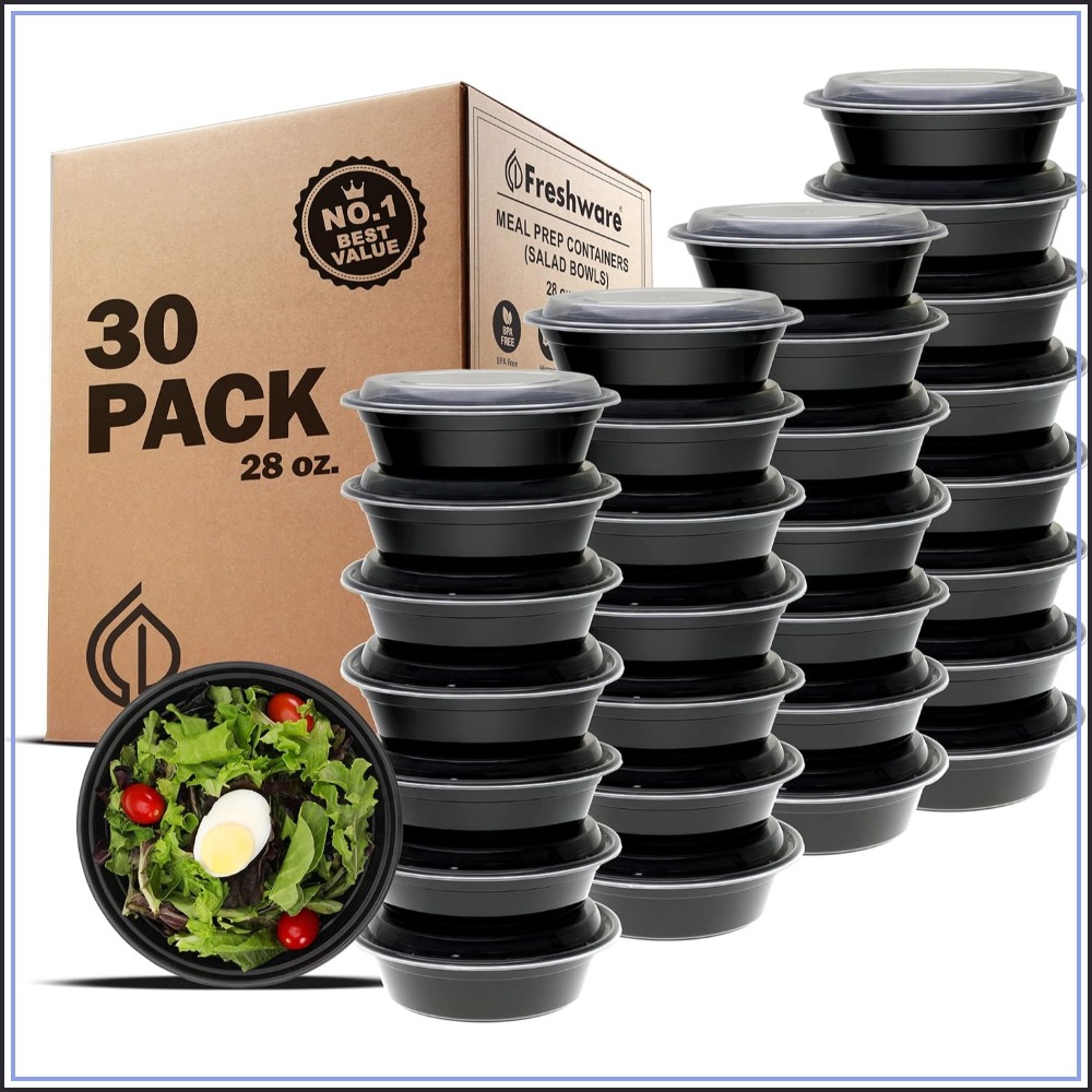 Meal Prep Container - Kapaklı Yemek Hazırlık Kapları 30'lu Paket,