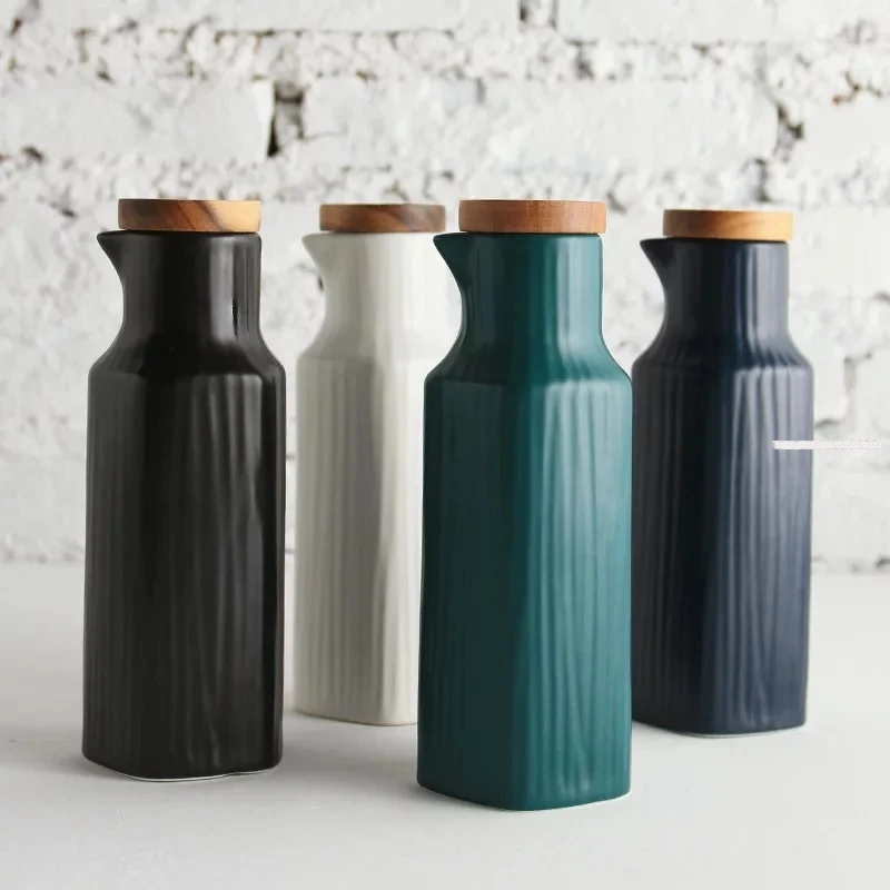 Herb Keeper Bottle - Ev Mutfağı Baharatlık Kapaklı Seramik Soya