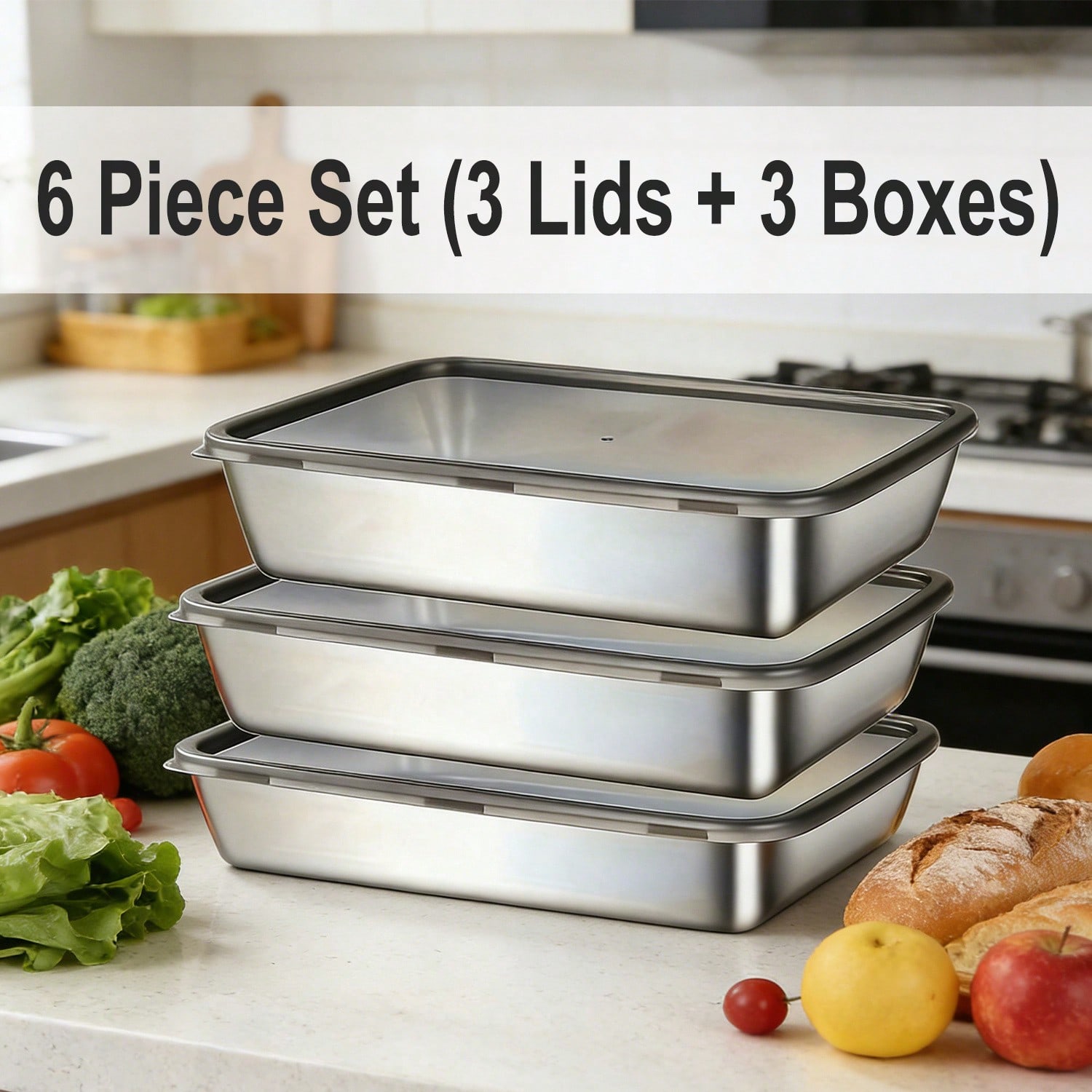 6 Parça (3 Kutu + 3 Kapak) Pas - Meal Prep Container incelemesi ve fiyatı
