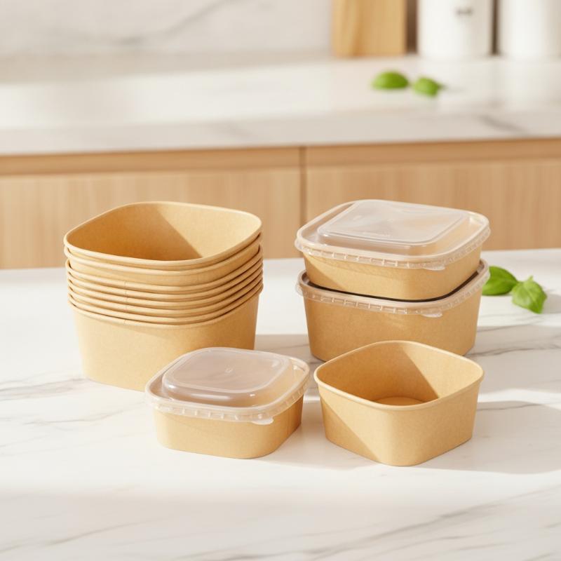 Tek Kullanımlık Kare Kraft Kağ - Meal Prep Delivery incelemesi ve fiyatı