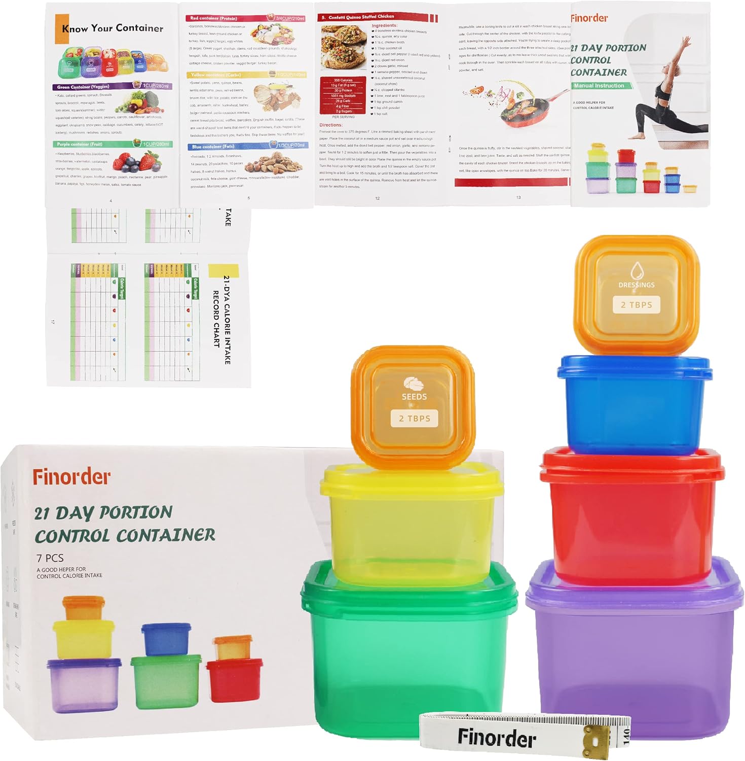 7 adet 21 Gün Porsiyon Kontrol - Meal Prep For A Day incelemesi ve fiyatı